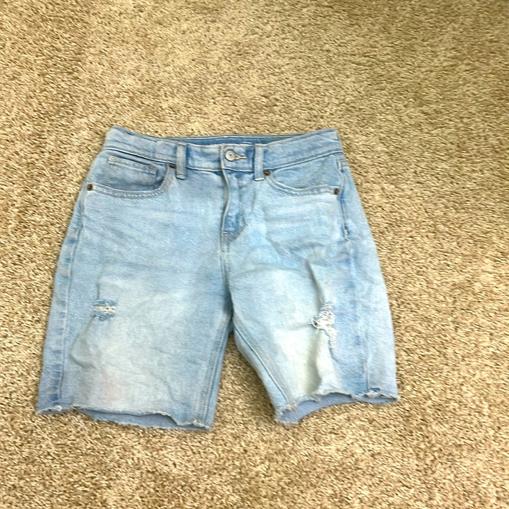 I’m selling Bermuda high rise distressed jean shorts